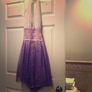 Purple lace dress
